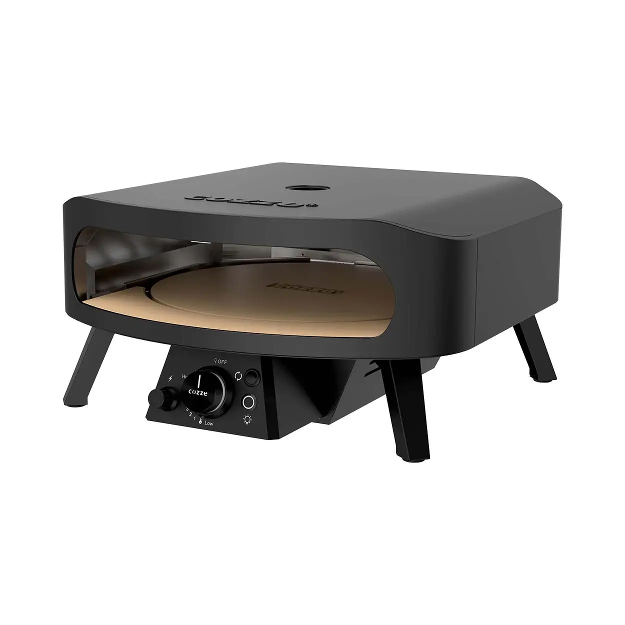 Bild von Cozze 17" Gas-Pizzaofen Classic Rotate – Black Edition inkl. CH-Regler